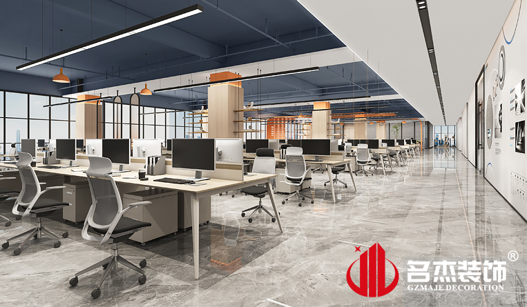 開放辦公區(qū)裝修設(shè)計效果